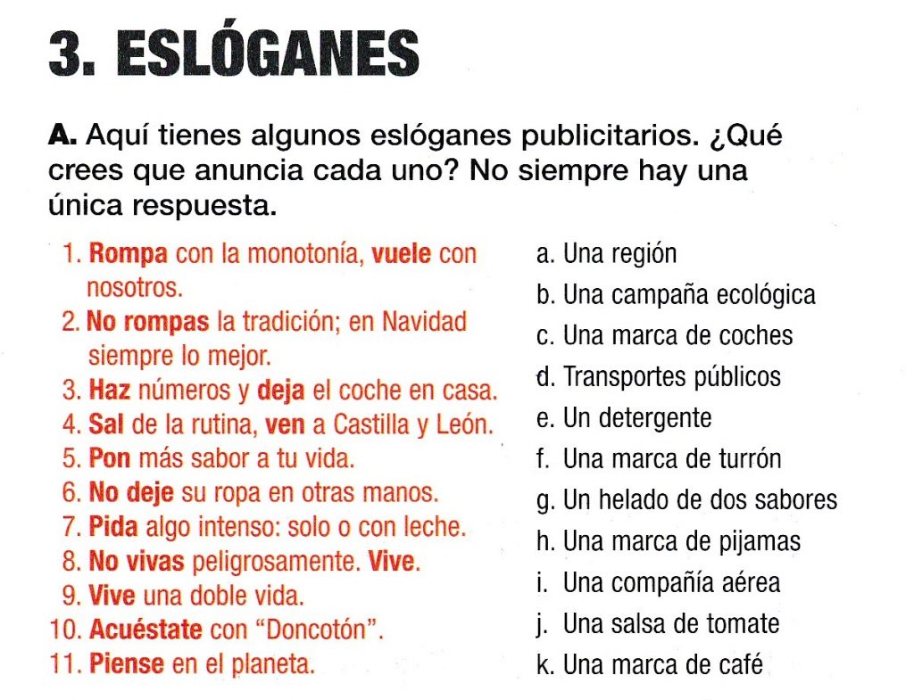 Uso del modo Imperativo en la publicidad